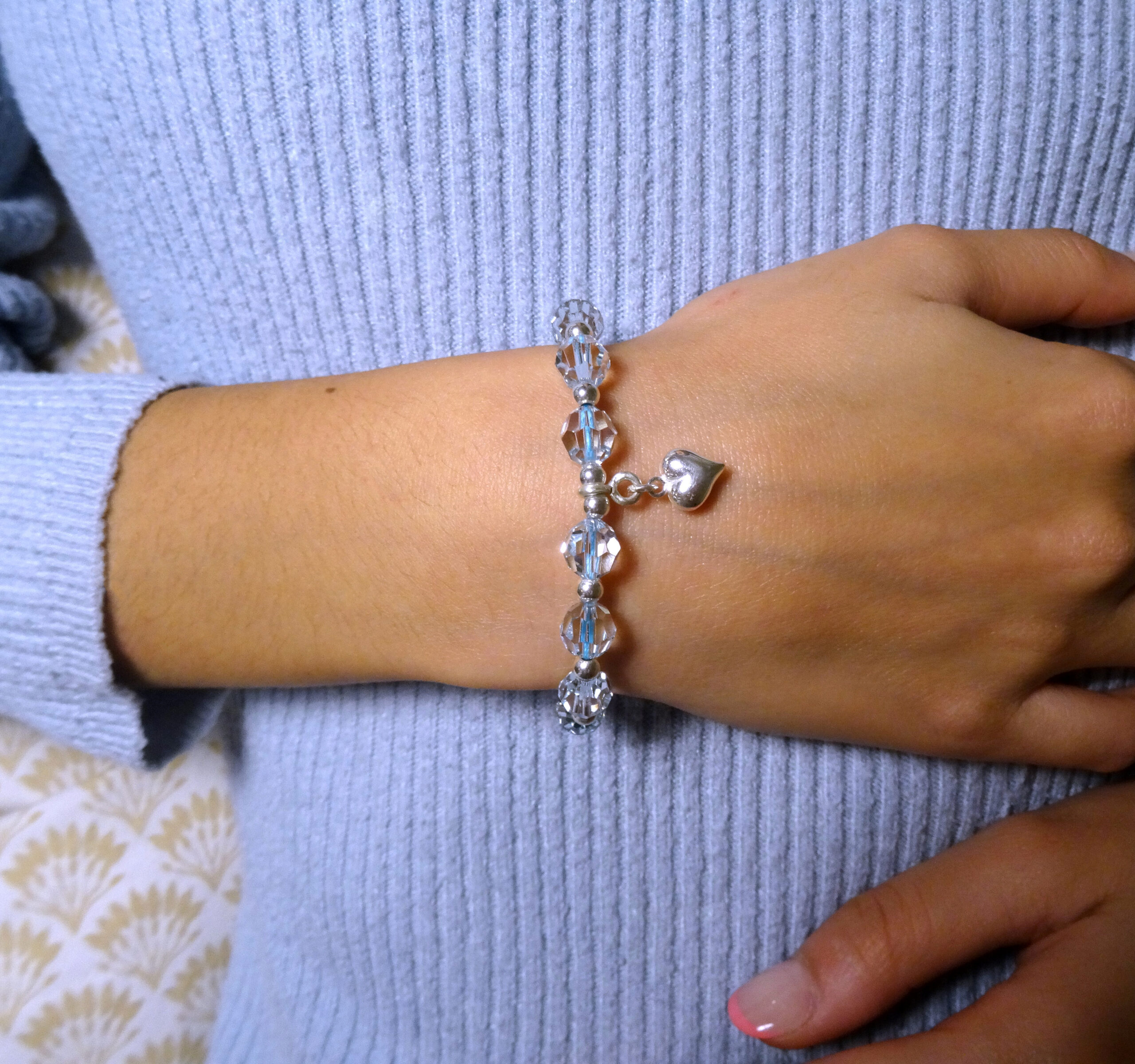 Blue charm bracelet