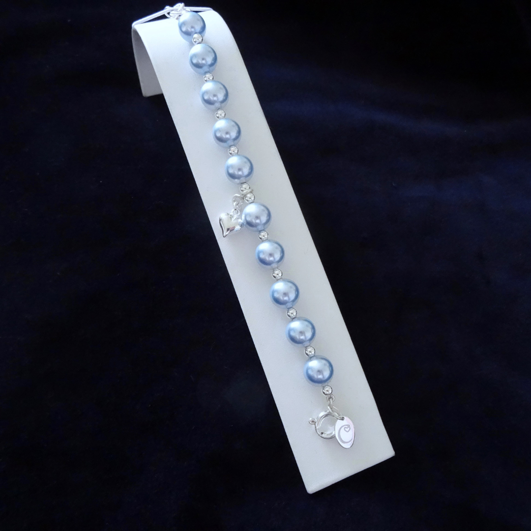 Blue pearl bracelet
