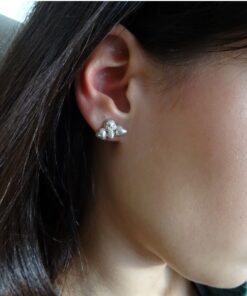 Silver skull earrings